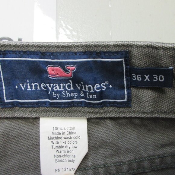 Vineyard Vines Men Pants 36 X 30 Brown Canvas 5 Pocket Chino Cotton Classic 532 - Picture 3 of 15